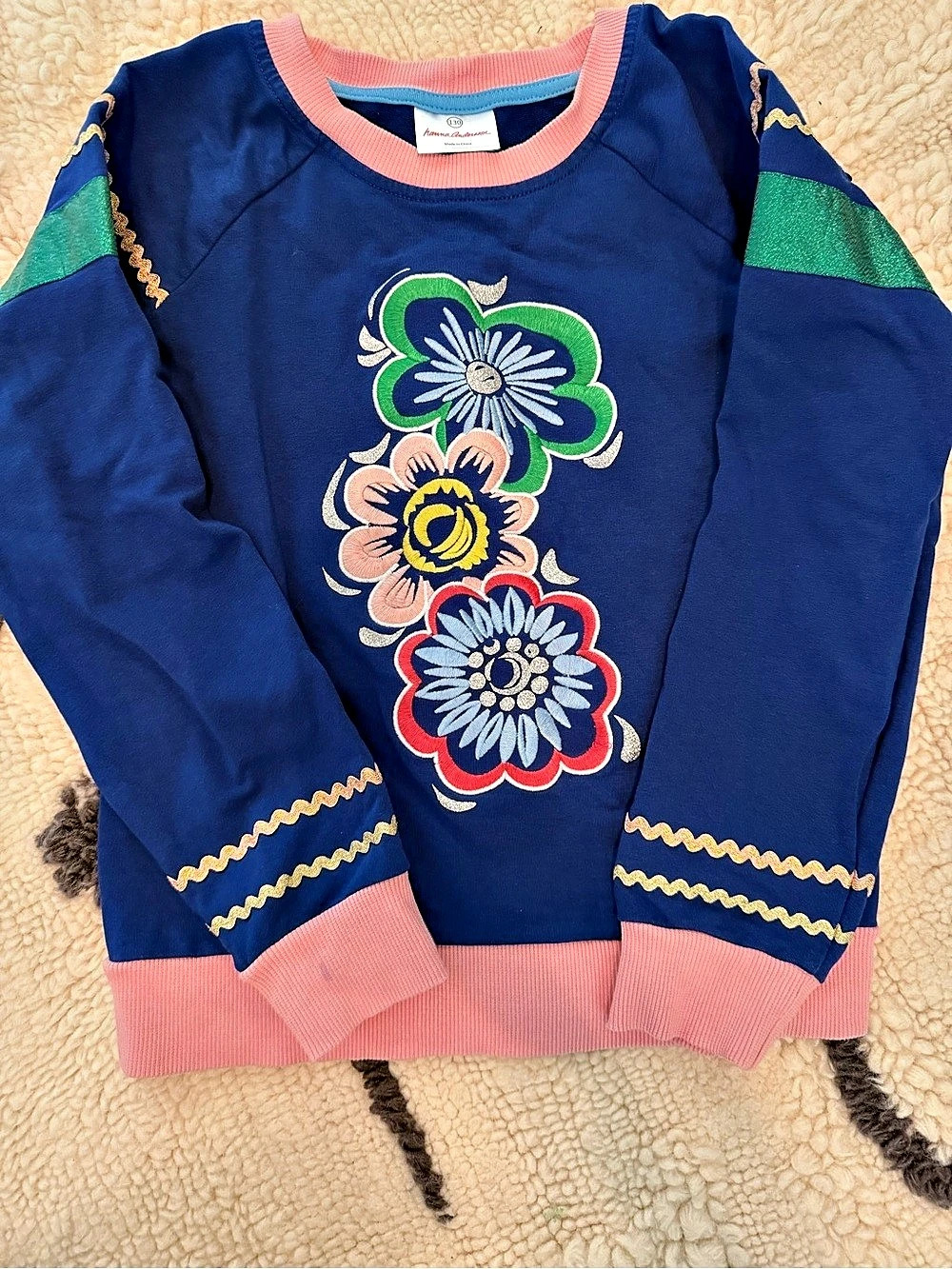 Hana Andersson Kids Floral Sweatshirt Size 130